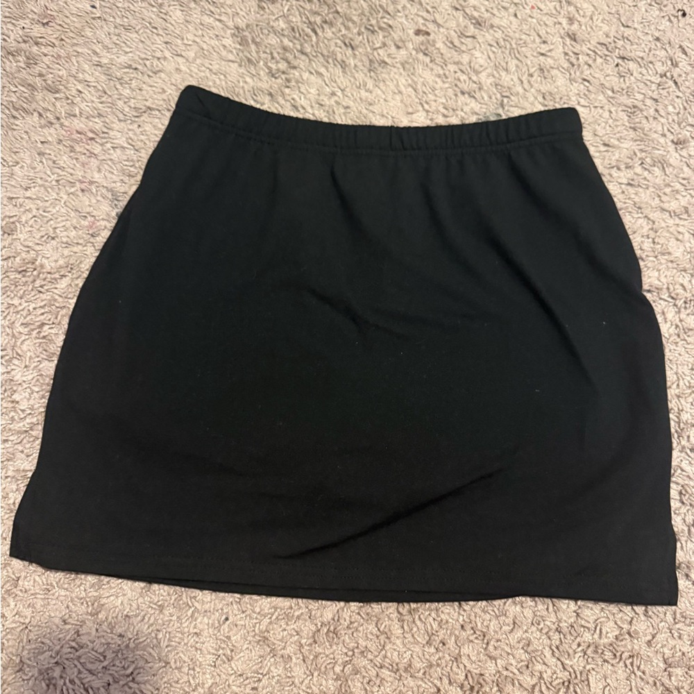 Classic Black Women's Mini Skirt with built in shorts